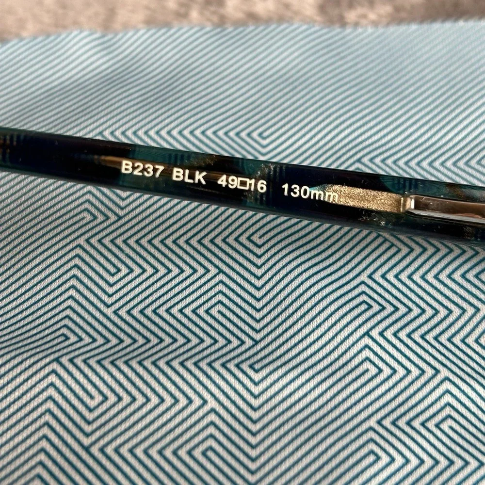 Ted Baker Brow Line Glasses Frames Only B237 Black W Blue 49-16 130mm With Case